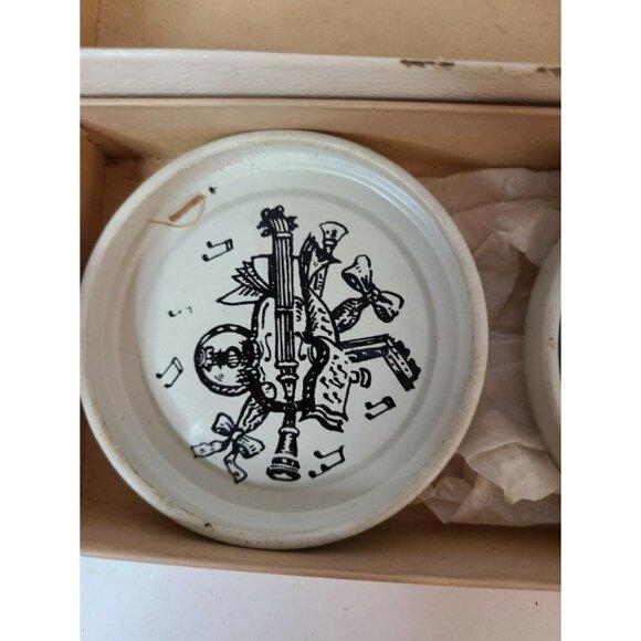 VINTAGE Maison Jar Lid Set Handpainted Set Of 4 - Picture 5 of 7